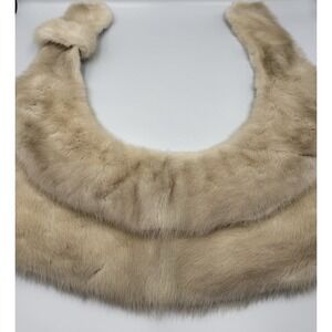 Vintage Mink Fur Stole Wrap Cream Harriet Plutchak Bridal Shrug
